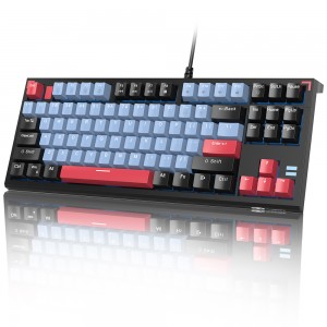 Magegee SKY87 Black-Blue, Blue Lighting, Brown Switch, US (SKY87-Black-Blue)