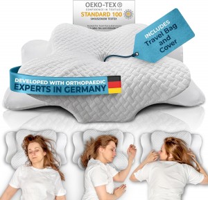 Glückstoff Orthopaedic Pillow (Certified for All Sleep Types)