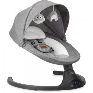 MoMi Bouncer LAMI Art.BULE00022 Dark Grey Stylish Baby Rocking Chair with Music