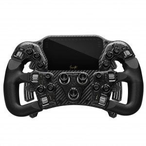 Asetek SimSports Invicta Formula Steering Wheel, 4.3-inch LCD, USB-C - Black on Black Edition (40-032-11112321)