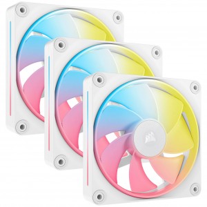Corsair iCUE Link LX120-R, PWM fan, RGB - 3-pack, 120mm, White (CO-9051054-WW)