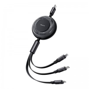 Mcdodo CA-5220 3in1 USB to USB-C, Lightning, Micro USB Cable, 1.2m Black