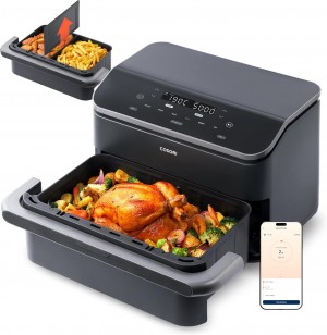 Cosori Hot Air Fryer 2 Chambers Airfryer, 8-in-1 Dual Blaze TwinFry XXL 10L (CAF-TF101S-AEU)