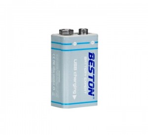 Beston Rechargeable 9V batterry with USB C, 1000mAh, Li-Ion AA620289 6972443860876
