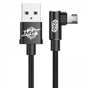 Baseus MVP Elbow Cable USB to micro USB 2A 1m Black (CAMMVP-B01)