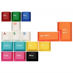 GMK Sample Mods Kit, ABS keycaps, double-shot, Cherry profile - colourful (FPTK5001)
