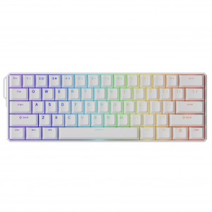 AKKO MonsGeek FUN60 Ultra Wireless Gaming Keyboard, RGB, Glare Magnetic Switch – white, TMR, ANSI (US) (6975351386056)
