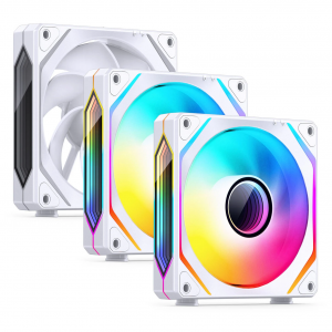 Jonsbo ZL-120WR Fan, Reverse Blade, PWM, ARGB - 120mm, white, 3-Pack (ZL-120WL)
