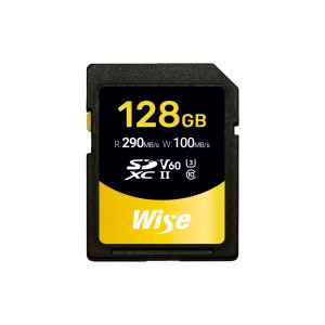 Wise 128GB SDXC UHS-II V60 Memory Card SD-S128