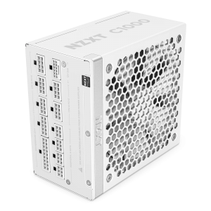 NZXT C1000 Gold ATX 3.1 PSU – 1000W, Fully Modular, Zero Fan Mode, White (‎PA-0G2BW-EU)