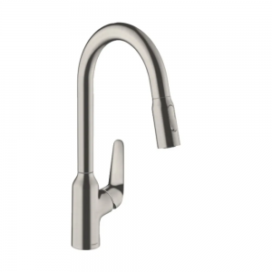 Hansgrohe Focus M42 M429-H220 Jaucējkrāns Virtuves Izlietnēm ar izvelkamu Dušu, Stainless Steel Optic (71800800)