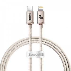Baseus Crystal Shine cable USB-C to Lightning 20W 1.2m Pink (CAJY001304)