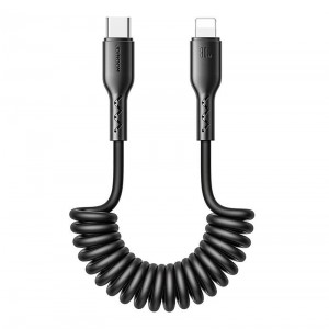Joyroom Easy-Travel Series Fast Charging cable for car Type-C to Lightning 30W 1.5m coiled Black (SA38-CL3)