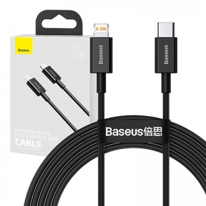 Baseus Superior Series Cable USB-C to Lightning 20W PD 2m Black (CATLYS-C01)