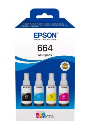 Epson 664 Black Yellow Cyan Magenta Ink tank