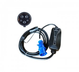 Electric car portable charger Type 1 - CEE, 6-32A, 7.2kW, 1-phase, 5m (EV200030)