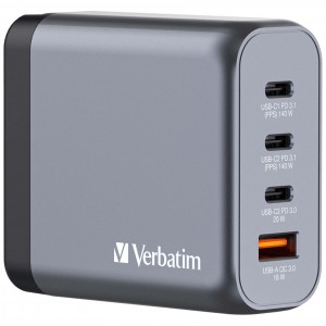 Verbatim GaN Charger 140 W with 4 Ports
