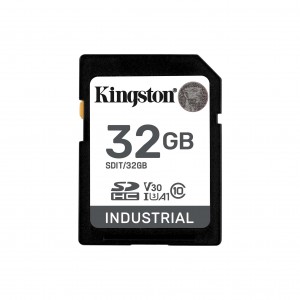 Kingston Industrial 32GB SDHC Memory Card UHS-I U3 Class 10 V30 Black SDIT/32GB