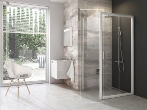 Ravak BLPS Fiksēta Dušas Siena 100 Balta+Stikls Transparent (9BHA0100Z1)