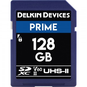 Delkin Devices SDXC 128GB PRIME UHS-II U3 (V60) R300/W100 Memory Card (DDSDB1900128)