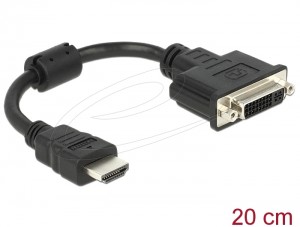 Delock Adapter HDMI Plug to DVI 24+5 Socket 20 cm (65327)