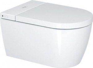 Duravit Starck f Lite Compact Rimless SensoWash Piekaramais WC Pods ar SC Vāku Balts (650000012004320)