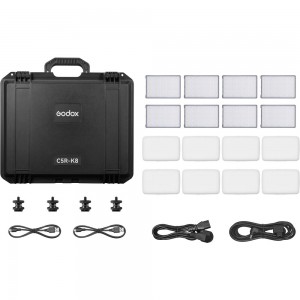 Godox C5R-K8 Mobile RGB LED 8 Light Kit with Charging Case