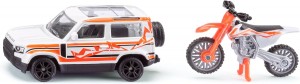 Siku Land Rover Defender with KTM Motorbike 1114