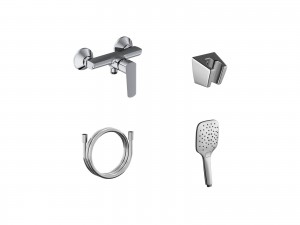 Ravak LF 032.00CR.+S Wall-mounted Shower Tap With Shower Set Chrome (X07S111)