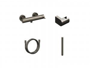 Ravak ES 032.20GB.+S Wall-mounted Shower Tap With Shower Set Graphite Brushed (X07S131)