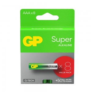 ALKALINE BATTERIES LR03 /AAA GP SUPER 8PCS.