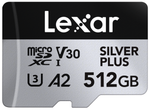 Lexar microSDXC Professional SILVER Plus UHS-I/U3/A2/4K R205/W150 (V30) 512GB