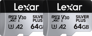 Lexar microSDXC Professional SILVER Plus UHS-I/U3/A2/4K R205/W100 (V30) 64GB - 2pack