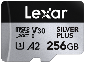 Lexar microSDXC Professional SILVER Plus UHS-I/U3/A2/4K R205/W150 (V30) 256GB