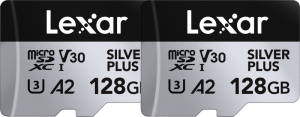 Lexar microSDXC Professional SILVER Plus UHS-I/U3/A2/4K R205/W150 (V30) 128GB - 2pack