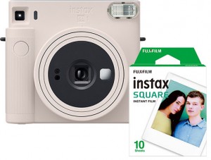 Fujifilm instax Square SQ1 Chalk White + 10 vnt. fotoplokštelių