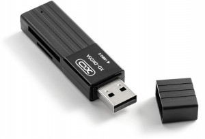 XO memory card reader DK05A 2in1 USB 2.0, black