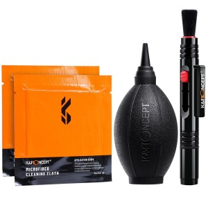 K&F Concep 3in1 DSLR Camera Cleaning Kit (Lens Dust Blower Cleaner + Cleaning Pen + Macrofiber Cleaning Cloth)