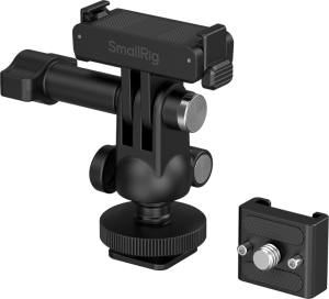 SmallRig 6396 QR Adapter Support with Cold Shoe Mount and Ball Head for DJI Osmo Action 6 / Nano