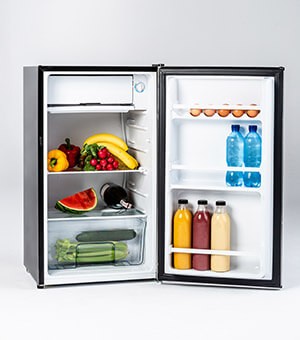Ravanson LKK-90S combi-fridge Freestanding 91 L F Black, Silver