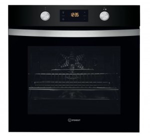 Indesit IFW 4841 JC BL oven 71 L A+ Black, Stainless steel