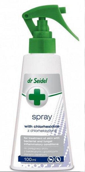 DR SEIDEL Spray with chlorhexidine for dogs and cats - 100 ml