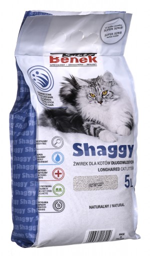 CERTECH Super Benek Shaggy - bentonite cat litter for cats with long hair clumping 5 l