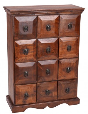 Jysk Chest of drawers FREDERICIA 12 CD drawers dark brown
