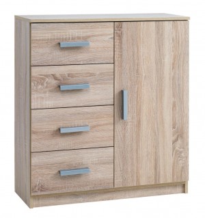 Jysk Chest of drawers KABDRUP 4 drawers 1 door oak