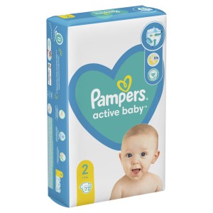 PAMPERS ActiveBaby Mini Diapers Size 2, 4-8kg,72pcs