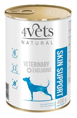 4VETS Natural Skin Support Dog  - wet dog food - 400 g
