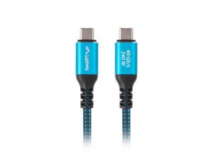Lanberg CA-CMCM-44CU-0005-BK USB cable USB4 Gen 2x2 0.5 m USB C Black, Blue