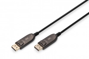 Digitus DisplayPort AOC Hybrid Fiber Optic Cable, UHD 8K, 10 m