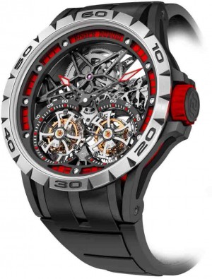 Roger Dubuis Excalibur Spider Skeleton Double Flying Tourbillon Men's Watch RDDBEX0481